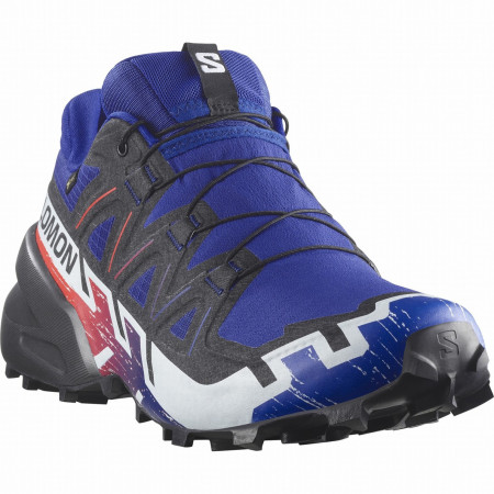 Încălțăminte bărbați Salomon Speedcross 6 Gore-Tex Equipe albastru/roșu Surf The Web / Fiery Red / White