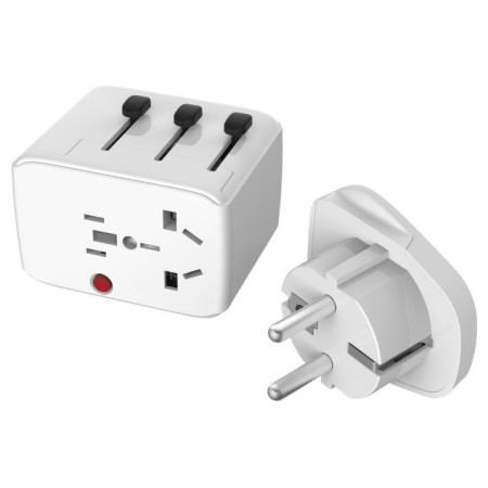 Adaptor Lifeventure USB Travel Adaptor alb