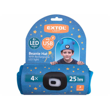 Căciulă cu lanternă frontală Extol Kids