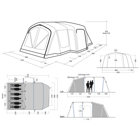 Cort gonflabil Outwell Montana 6 Air