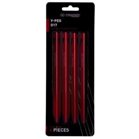 Set de cuie Trimm kolík V-PEG - D17 - sada 4 ks roșu bordo anodized