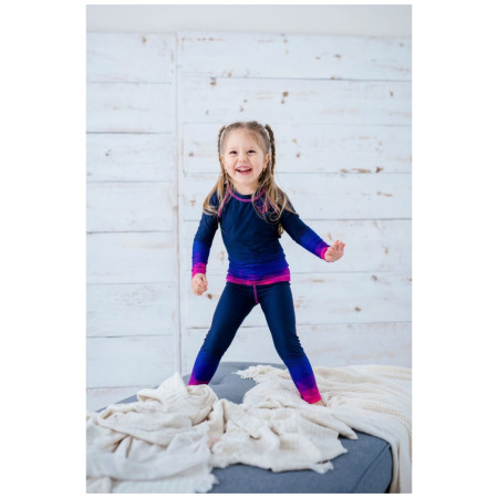 Tricou funcțional copii WAMU Mozaika purple