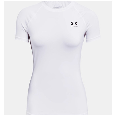 Tricou funcțional femei Under Armour HG Authentics Comp SS alb White/Black