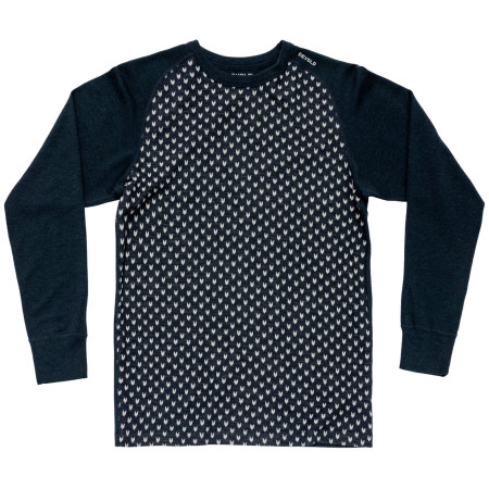 Tricou funcțional bărbați Devold Signature Merino 230 Shirt Man negru/alb INK/RAWWHITE