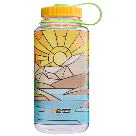 Sticlă Nalgene Wide Mouth 1l Clear Stained Glass galben clear