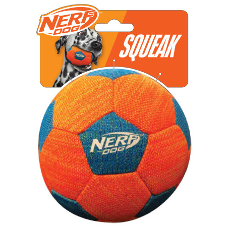 Jucărie pentru câini Nerf Dog X-Weave Soccer Squeak Ball 12,5 cm