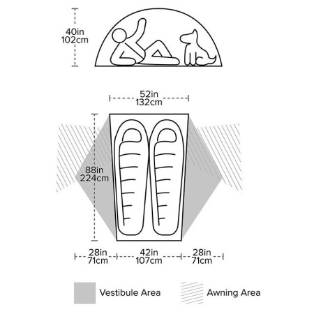 Cort ultra ușor Big Agnes Copper Spur Hv UL2 Bikepack