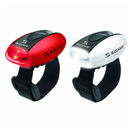 Lumină față / spate Sigma Micro červená+bílá