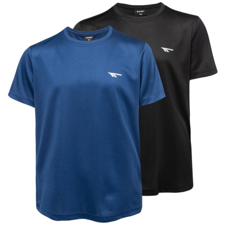Tricou copii Hi-Tec Jodin Jr 2 Pack albastru / negru BLACK/NAVY PEONY
