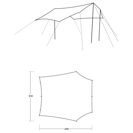 Anexă pentru cort Outwell Canopy Tarp M