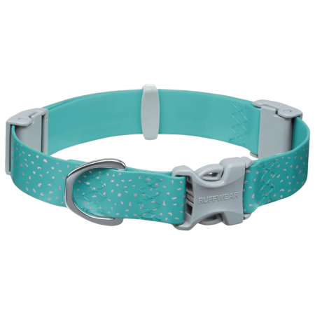 Zgardă pentru câini Ruffwear Confluence™ Collar albastru Aurora Teal