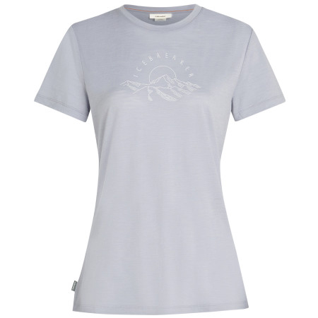 Tricou funcțional femei Icebreaker W Mer 150 Tech Lite SS Tee Sunrise Sumit gri deschis Grey Quartz
