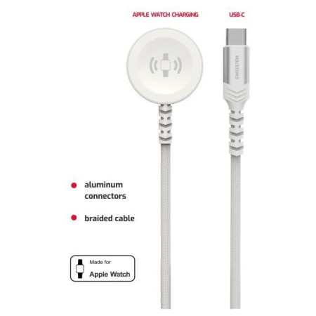 Cablul de încărcare și de date Swissten Wireless charging cable 2in1 for Apple Watch + USB-C 1,2 m