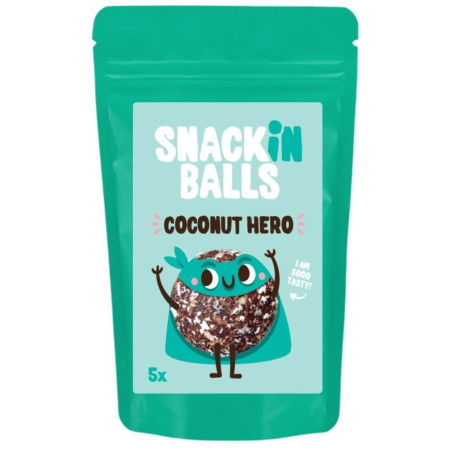 Nutriție sportivă SNACKin BALLS Coconut Hero 65 g