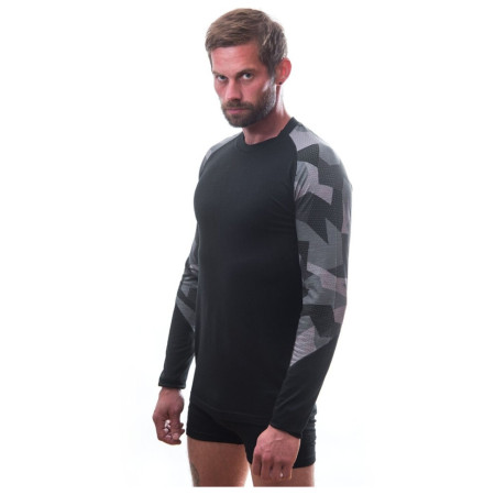 Tricou funcțional bărbați Sensor Merino Impress mân. lungă