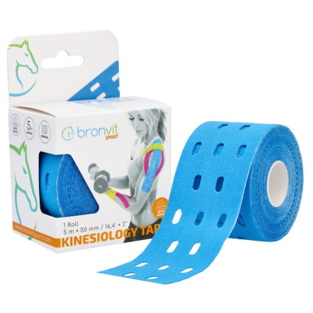 Bandă kinesiologică BronVit Sport Kinesio Tape perforată