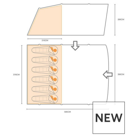 Cort gonflabil Regatta Kolima V3 6