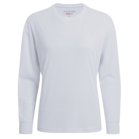 Tricou femei Craghoppers NosiLife SolarShield+ Long Sleeved T-Shirt alb White