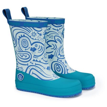 Cizme de cauciuc copii Affenzahn Rainboot Vegan Plashy Shark albastru Shark