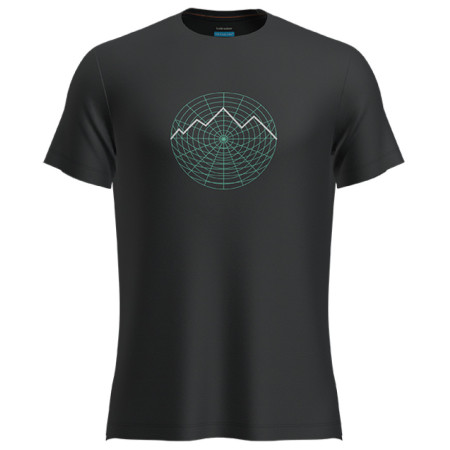 Tricou funcțional bărbați Icebreaker Men Merino 125 Cool-Lite™ Sphere III SS Tee Vision Grid negru Black