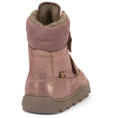 Încălțăminte de iarnă copii Frodo Barefoot Zeru Tex Winter Pink/Gold