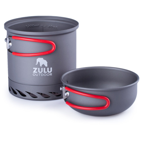Set vase Zulu Ikati Plus gri/roșu