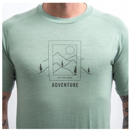 Tricou funcțional bărbați Sensor Merino Air Say Yes mân. scurtă