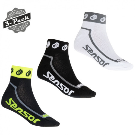 Set șosete Sensor 3-Pack Race Lite Small Hands negru/alb