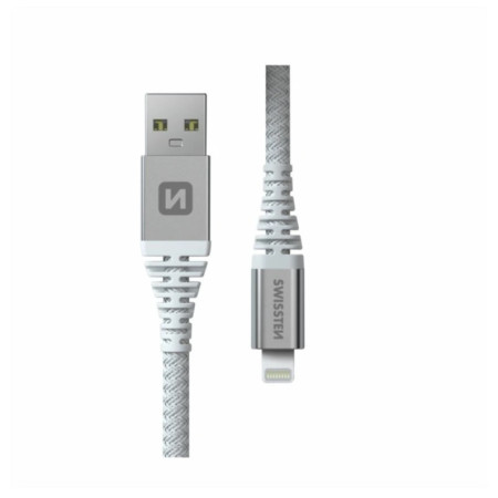 Cablu Swissten Kevlar USB / Lightning 1,5 m alb white