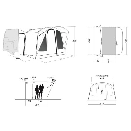 Cort auto Outwell Fresno