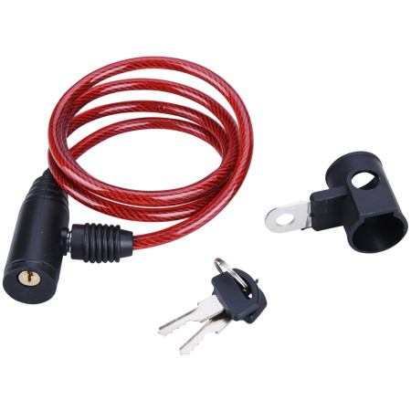 Lacăt pentru bicicletă Extol lanko, 6x1000 mm roșu Red