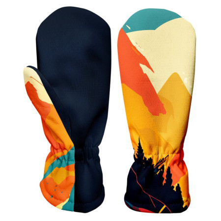 Mănuși softshell pentru copii WAMU Mountain Bike portocaliu/