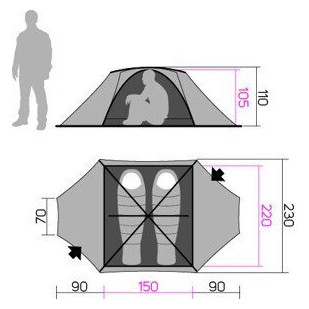 Cort turistic Hannah Covert 2 WS