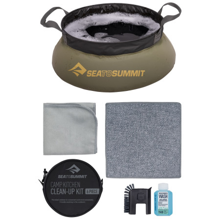 Set ustensile de bucătărie Sea to Summit Camp Kitchen Clean Up Kit 6 Piece