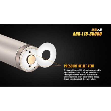 Baterie reîncărcabilă Fenix 18650 3500 mAh USB Li-ion