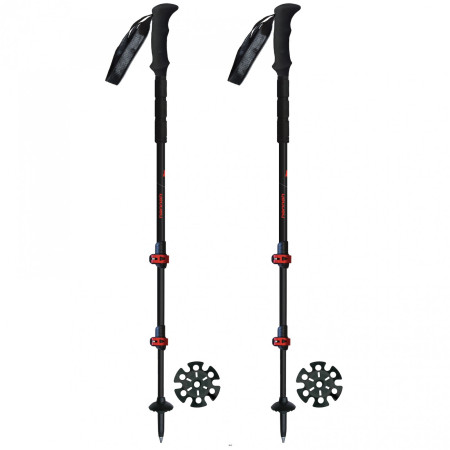 Bețe de trekking Hannah Speed Hike Fl negru/roșu