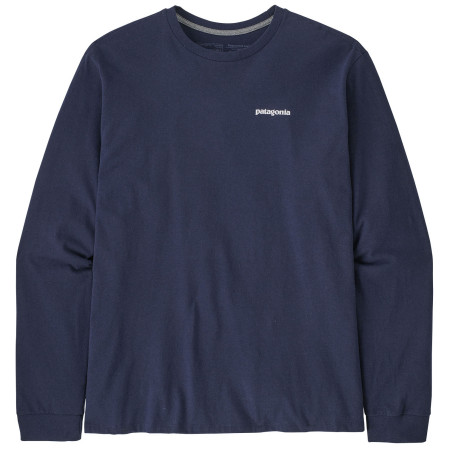 Tricou bărbați Patagonia P-6 Logo Responsibili Tee LS albastru închis Classic Navy