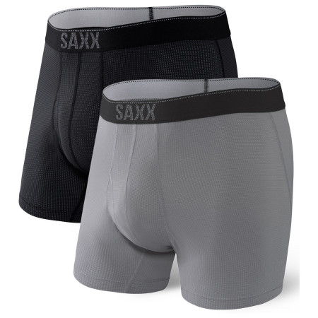Boxeri Saxx Quest Quick Dry Mesh Boxer BF 2Pk gri