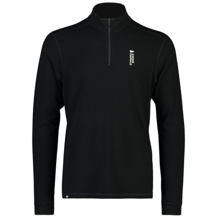 Tricou funcțional bărbați Mons Royale Cascade Merino Flex 200 1/4 Zip negru