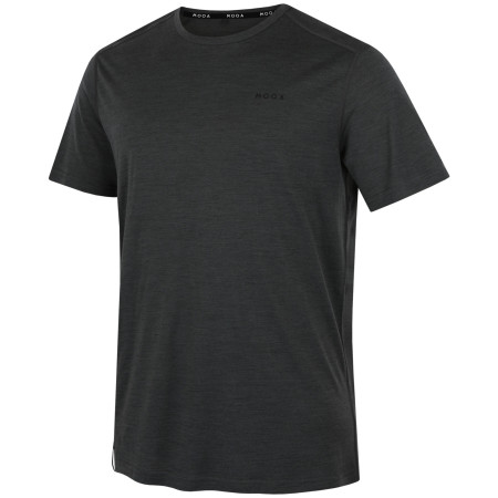 Tricou bărbați MOOA Merino Lyolite 150 Short negru black melange