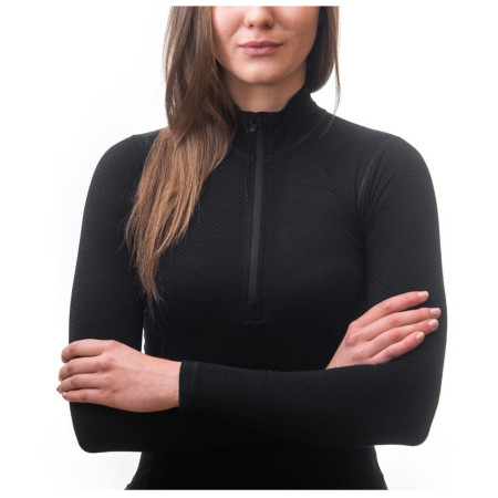 Tricou funcțional femei Sensor Merino DF cu fermoar