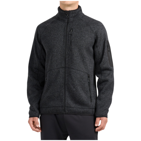 Hanorac bărbați 4F Fleece M485 gri Deep Black Melange