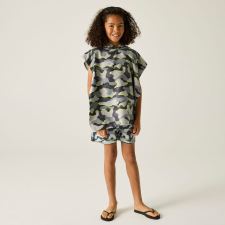 Poncho copii Regatta Kids Towel Robe DrkStrmCamo