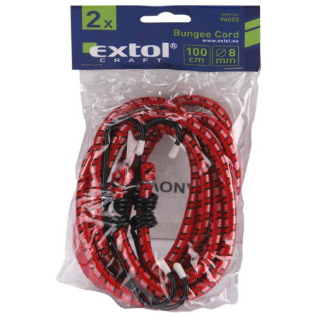 Gumă de prindere Extol cu cârlige 100cm x 8 mm 2 buc.