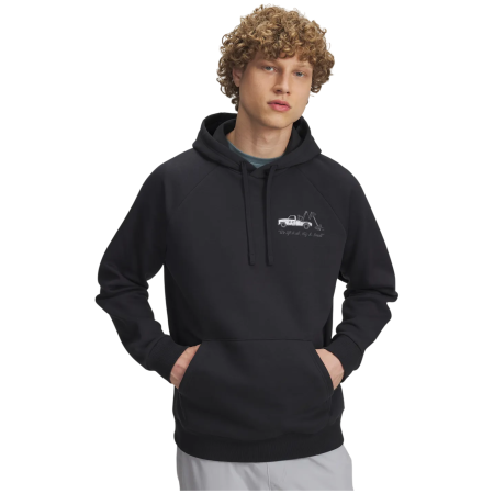 Hanorac bărbați Under Armour Rival Fleece HBR Logo HD negru Black