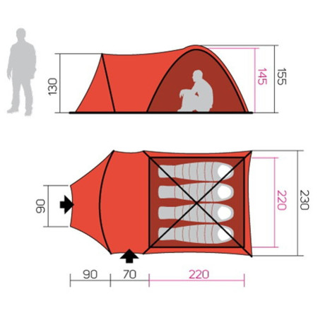 Cort de 4 persoane Hannah Atol 4 Cool
