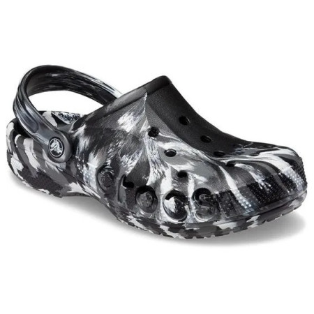 Papuci Crocs Baya Marbled Clog negru/alb