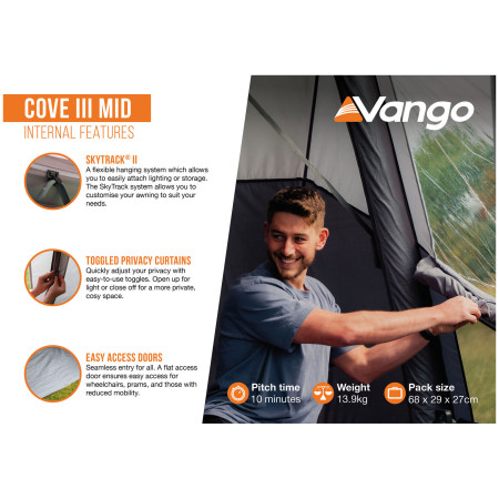 Cort frontal Vango Cove III Mid