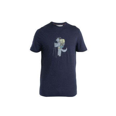 Tricou bărbați Icebreaker Men Merino 150 Tech Lite SS Tee Tech Head albastru închis Midnight Navy