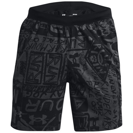Pantaloni scurți bărbați Under Armour Destroy All Miles Short negru Black / Black / Reflective